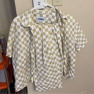 Lisa Says Gah Linen Checkered Lounge Set